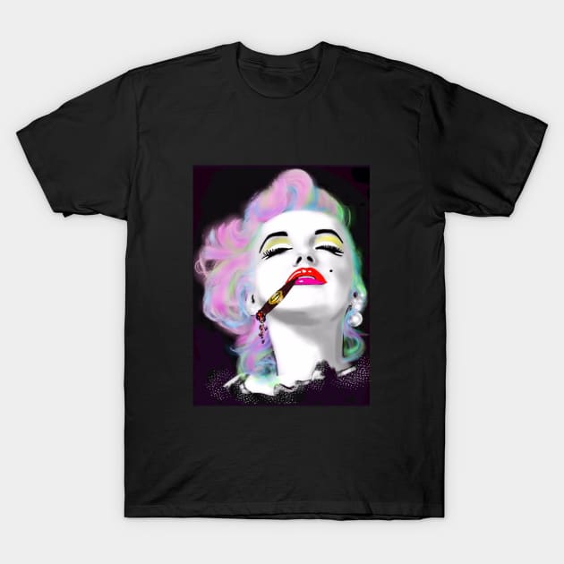 Marilyn Smoking T-Shirt by Mabbatt